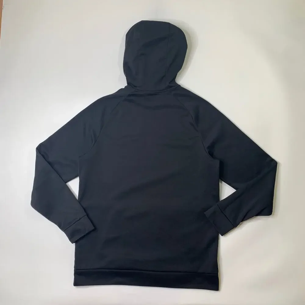 Nike Hoodie Mens Medium Black Therma Fit Pullover Swoosh Training Workout Pocket